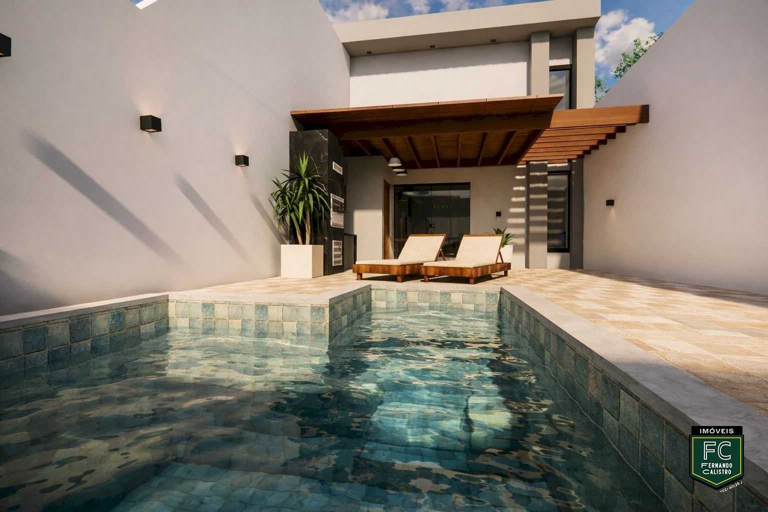 Casa Moderna 2 Dorms com Piscina, Pé Direito Alto e 4 Vagas
