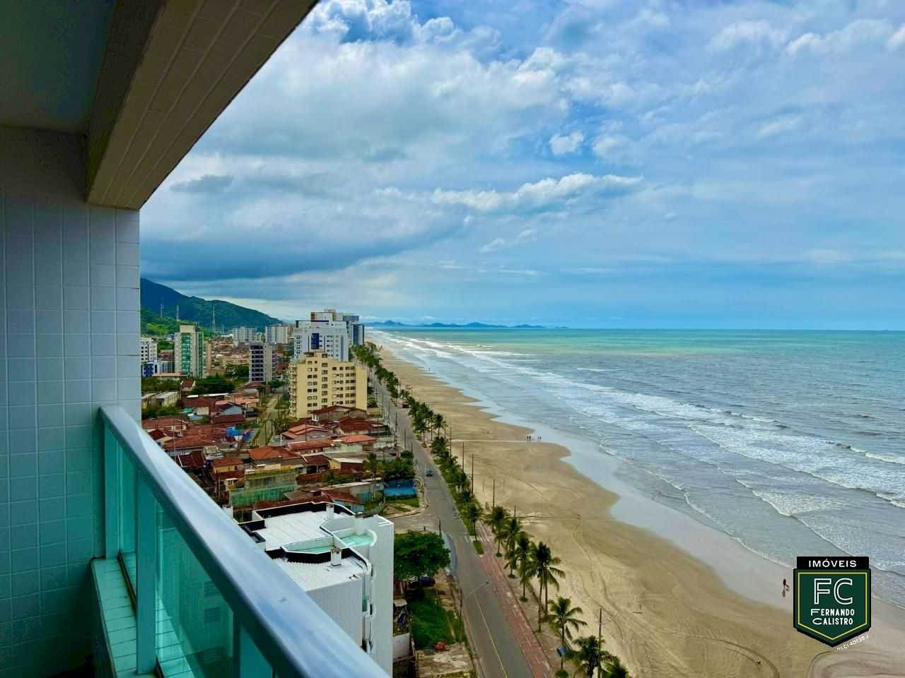 Apto 3 Dorms Frente Mar com Vista Frontal e Varanda Gourmet